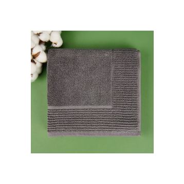 Evidea Soft Bordürlü Premium Antrasit 50x70 cm Ayak Havlusu