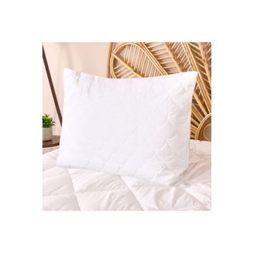Evidea Soft Dalga Kapitoneli Beyaz 50x70 cm Yastık Alezi