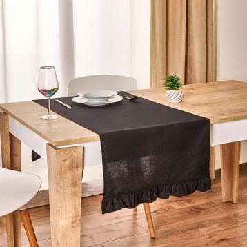 Evidea Soft Fancy Siyah 50x130 cm Runner