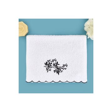 Evidea Soft French Cottage Onda Ekru Siyah 30x50 cm El Havlusu