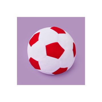 Evidea Soft Futbol Topu Figürlü Beyaz Kırmızı 30x30 cm Yastık