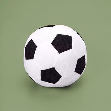 Evidea Soft Futbol Topu Figürlü Siyah Beyaz 30x30 cm Yastık