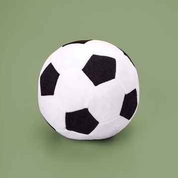 Evidea Soft Futbol Topu Figürlü Siyah Beyaz 30x30 cm Yastık