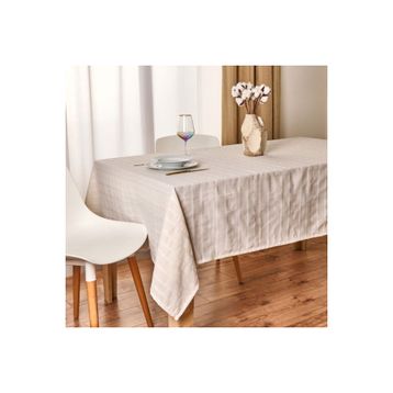 Evidea Soft Herringbone Ekru 140x220 cm Masa Örtüsü