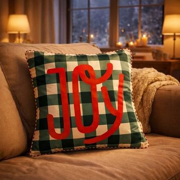 Evidea Soft Joy Ekru Yeşil 45x45 cm Kırlent