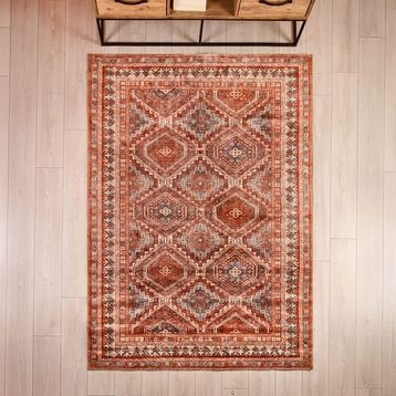 Evidea Soft Lalbahar Afgan Desenli Bej 160x230 cm Halı