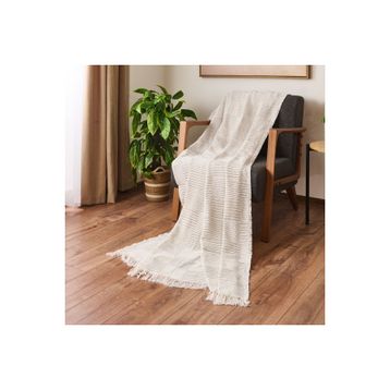 Evidea Soft Nemo Ekru Antrasit 180x220 cm Koltuk Şalı
