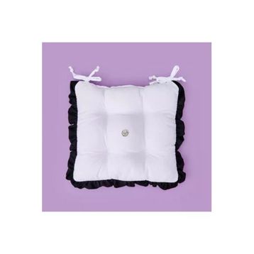 Evidea Soft Nora 40x40 cm Beyaz Siyah Sandalye Minderi