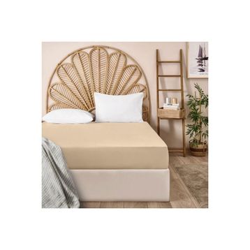 Evidea Soft Penye Bej 100x200 cm Tek Kişilik Lastikli Çarşaf