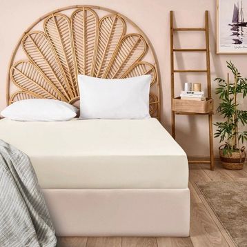 Evidea Soft Penye Bej 100x200 cm Tek Kişilik Lastikli Çarşaf