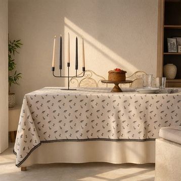Evidea Soft Pine Ekru 140x200 cm Masa Örtüsü