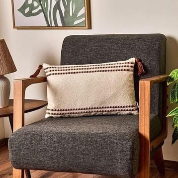 Evidea Soft Sanvi Ekru Kahverengi 30x50 cm Kırlent