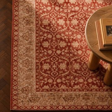 Evidea Soft Sultan Afgan Desenli Kırmızı 160x230 cm Halı