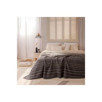 Evidea Soft Victor Antrasit 200x220 cm Pamuklu Çift Kişilik Battaniye