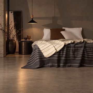 Evidea Soft Victor Antrasit 200x220 cm Pamuklu Çift Kişilik Battaniye