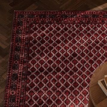 Evidea Soft Zarmine Afgan Desenli Kırmızı 160x230 cm Halı