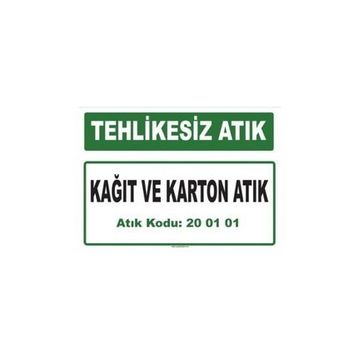 Evim Shopping A-200101-1 Kağıt ve Karton Atık Uyarı Levhası