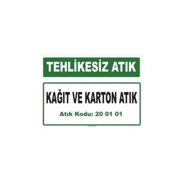 Evim Shopping A-200101-1 Kağıt ve Karton Atık Uyarı Levhası