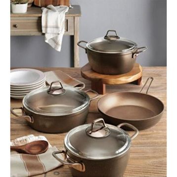 EvimSaray GoldStone Granit 6 Parça Alya Yeşil Mini Güveç Tencere Seti