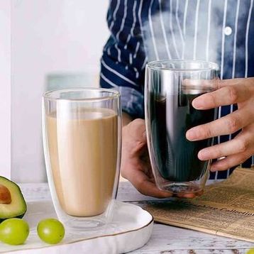 Evine Kahve Düz 500 ml Çift Katman Bardak