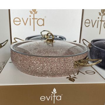Evita 28 No Tel Sap Gold Bej Granit Basık Tencere