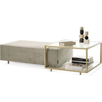 Evka Bellissimo Puflu Gold Orta Sehpa