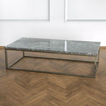 Evka Potrica Eskitme Pirinç Ayak Siyah Mermer Tabla Orta Sehpa