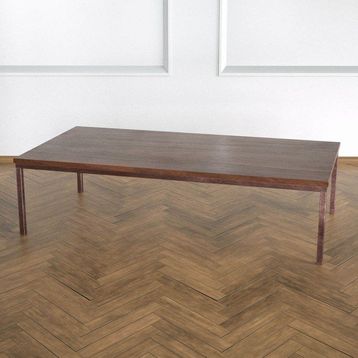 Evka Shiny Eskitme Pirinç Ayak Ceviz Tabla Orta Sehpa