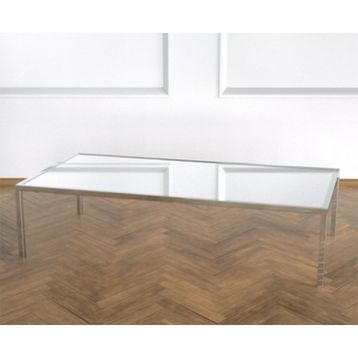 Evka Shiny Paslanmaz Ayak Ayna Tabla Orta Sehpa
