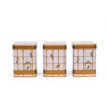 Evle Birdcage 3 Parça Kare Saklama Set
