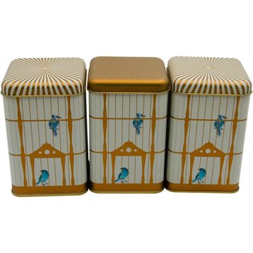 Evle Birdcage 3 Parça Kare Saklama Set