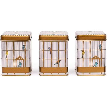 Evle Birdcage 3 Parça Kare Saklama Set