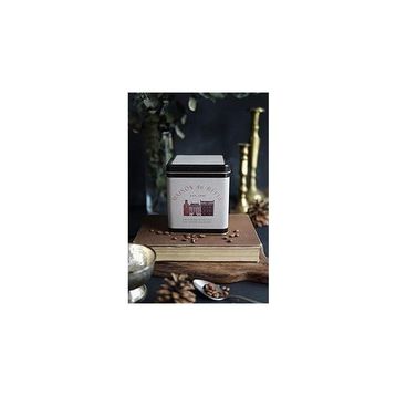 Evle ER024-7F Azura Coffee Desenli Kare Metal 12x12 CM Saklama Kabı