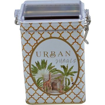 Evle ER043-7I Forrest Yellow Urban Desenli Dikdörtgen Metal Saklama Kabı