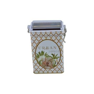 Evle ER043-7I Forrest Yellow Urban Desenli Dikdörtgen Metal Saklama Kabı