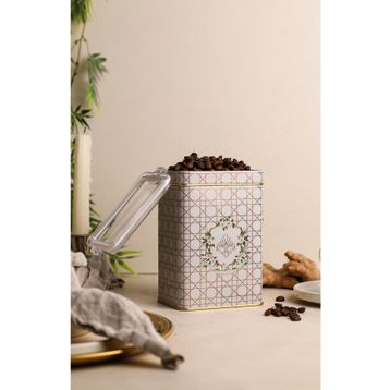 Evle ER043-U7 Rosy Desenli Dikdörtgen Metal Saklama Kabı