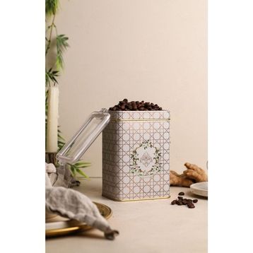Evle ER043-U7 Rosy Desenli Dikdörtgen Metal Saklama Kabı
