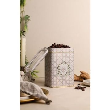 Evle ER043-U7 Rosy Desenli Dikdörtgen Metal Saklama Kabı