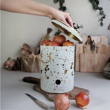 Evle ER180-9G Terrazzo Cream Desenli Patates ve Soğanlık