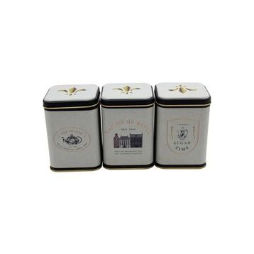 Evle ERB25V3 Kare Metal Saklama Kabı Seti
