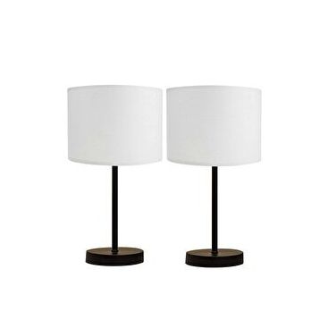 EVLight 2'li Pvc Beyaz Şapka Siyah Abajur