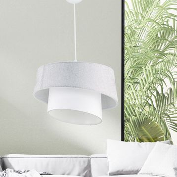 EVLight Baret 2 Katlı Gri Sarkıt Avize