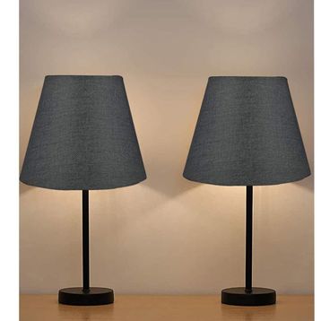 EVLight Black 2'li Metal Masa Lambası Siyah Abajur