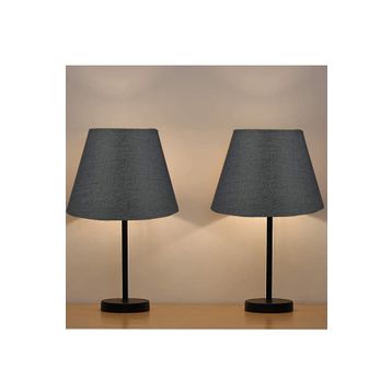 EVLight Black 2'li Metal Masa Lambası Siyah Abajur