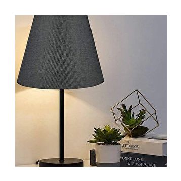 EVLight Black Tekli Metal Masa Lambası Siyah Abajur