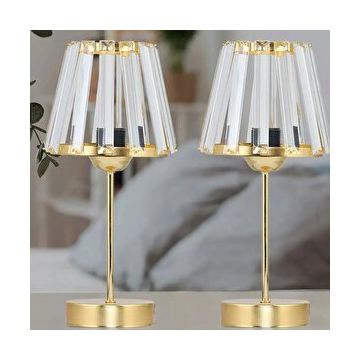 EVLight Konik Kristal Cam 2'li Modern Klasik Abajur