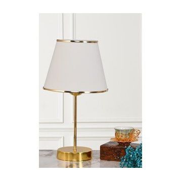 EVLight Krem Yesna Metal Ayaklı Gold Abajur