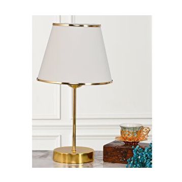 EVLight Krem Yesna Metal Ayaklı Gold Abajur