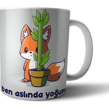 Evmila Modeli 878 Tilki Baskılı Kupa Bardak
