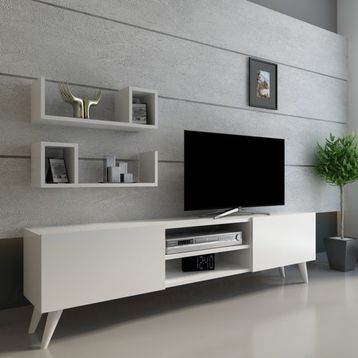 EvMonte Doğa Beyaz Tv Ünitesi